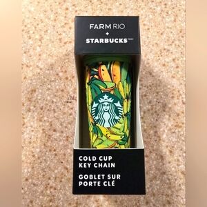 NWT Starbucks X Farm Rio Limited Edition Cold Cup Key Chain